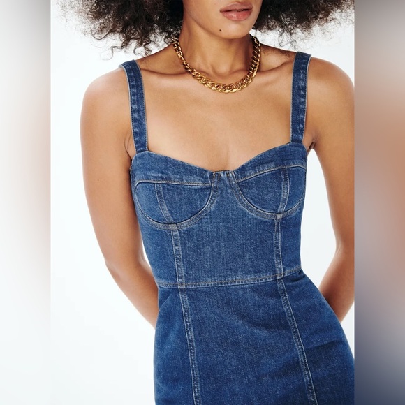 Reformation Nikki Bustier Denim Mini Dress - Picture 3 of 11